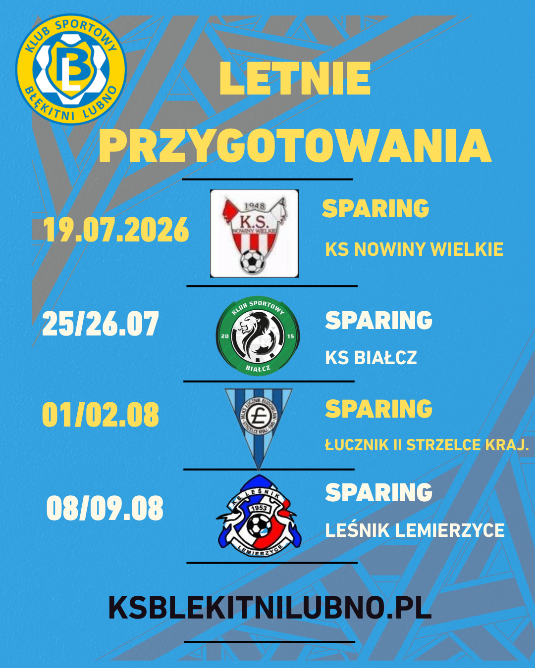 LETNIE PRZYGOTOWANIA CZAS START